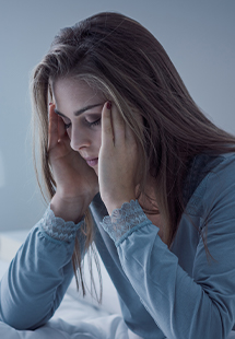 woman having a hard time sleeping