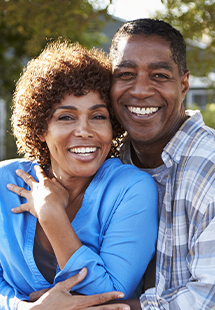 smiling older couple