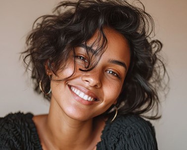 Portrait of beautiful woman with perfect teeth