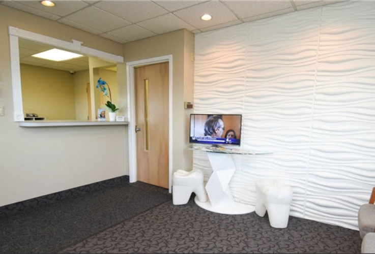 Dental office reception area