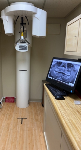 3 D C T cone beam digital x-ray scanner