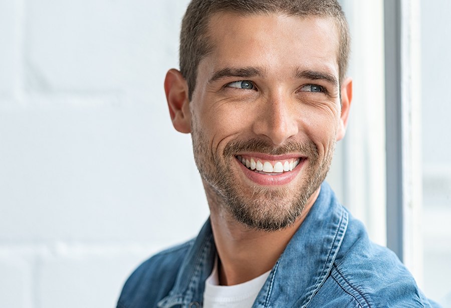 Man smiling after Tekscan digital occlusal analysis treatment