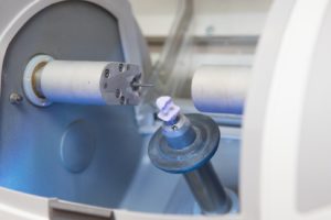 Milling machine creating same-day dental crown