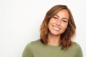 Portrait of smiling young woman with perfect teeth