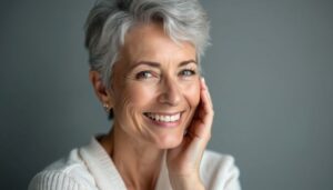 Portrait of senior woman with beautiful teeth

